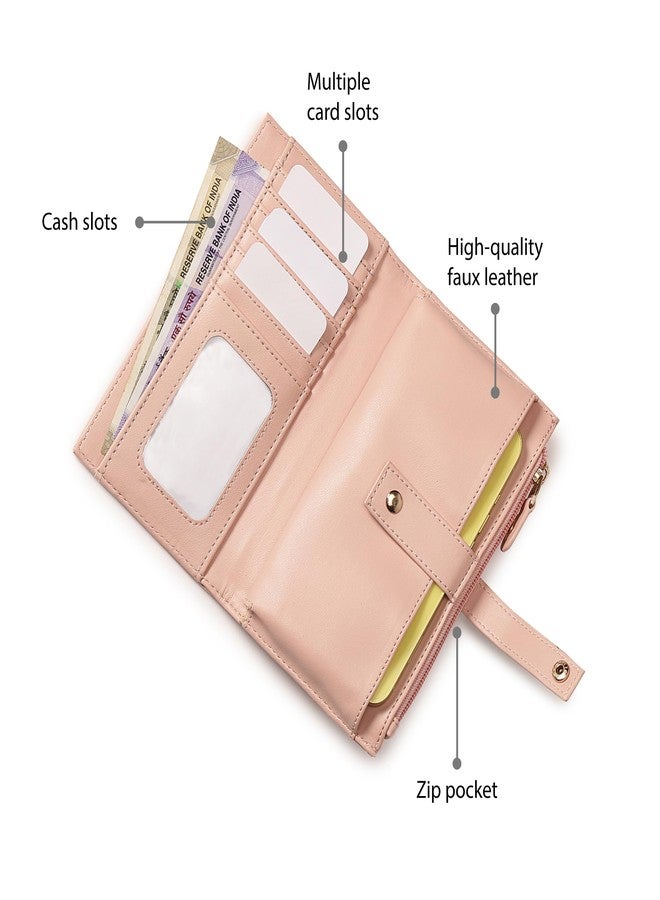 Fastrack Women's Faux Leather Multi-Pocket Wallet | Multiple Card Slots, Zip Pocket and Cash Slot | Organized and Stylish | Wallet for Casual Carry - Image 3
